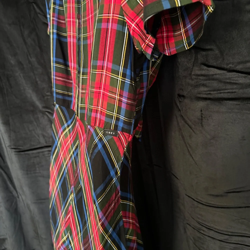 NWT Obey, world wide, tartan plaid midi dress, size XS - Picture 8 of 9